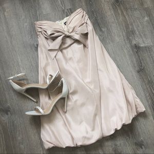 😍NWT strapless babydoll bubble silk dress size 6